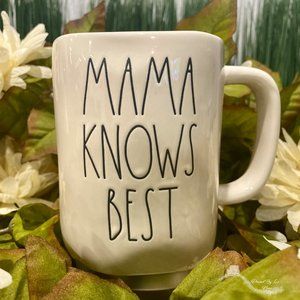 NWT HTF Rae Dunn MAMA KNOWS BEST MUG